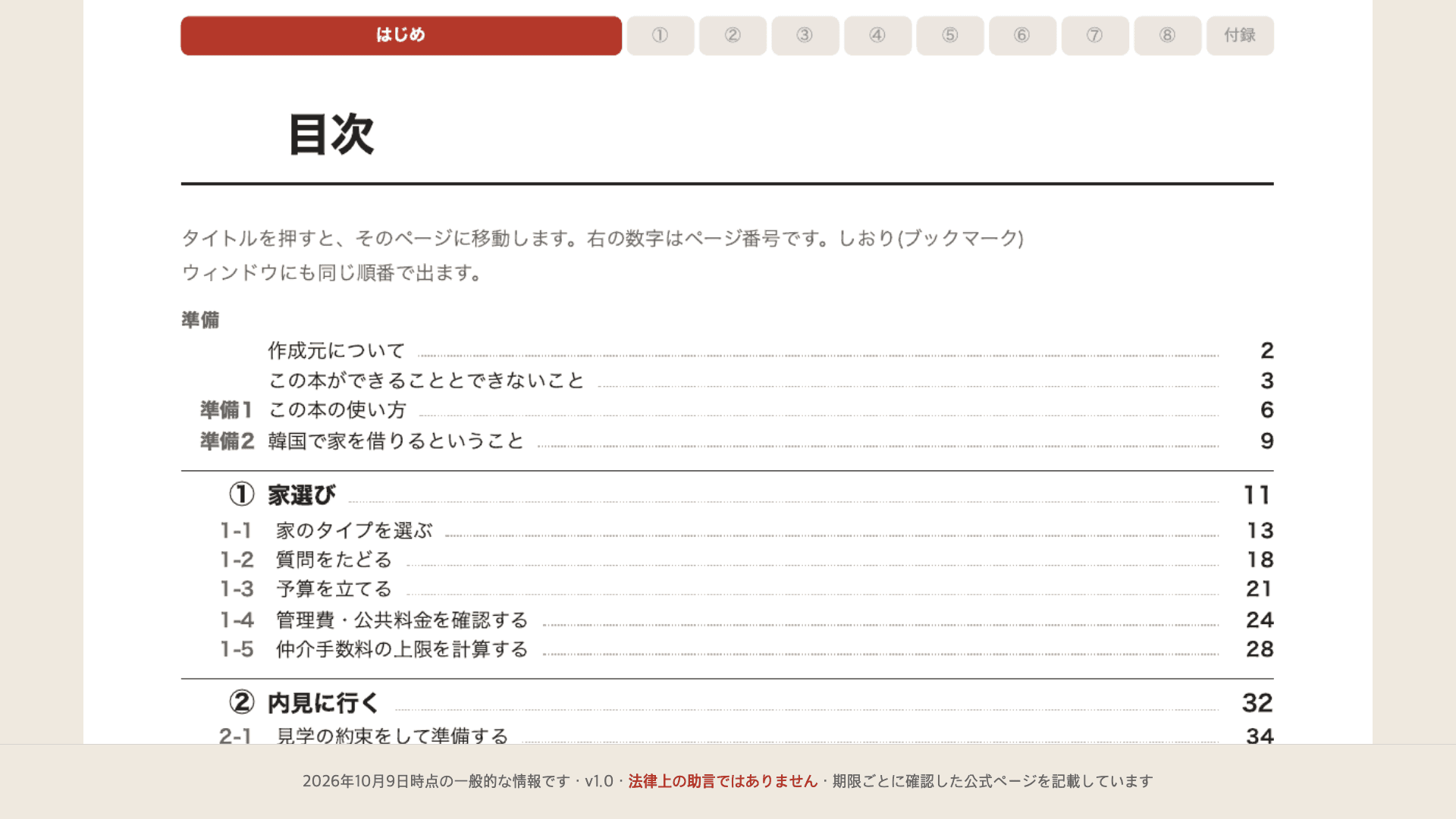 目次のページ
